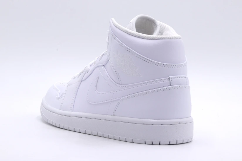 Jordan Air 1 Retro Mid Ανδρικά Sneakers Λευκά