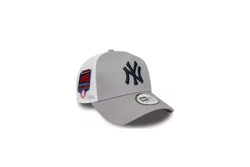 New Era New York Yankees Side Patch Trucker Καπέλο Snapback Γκρι, Λευκό