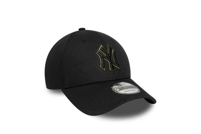 New Era Team Outline 9Forty New York Yankees Unisex Καπέλο Strapback Μαύρο