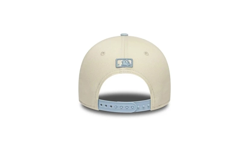 New Era New York Yankees Side Script 9Forty Καπέλο Snapback Εκρού, Σιέλ