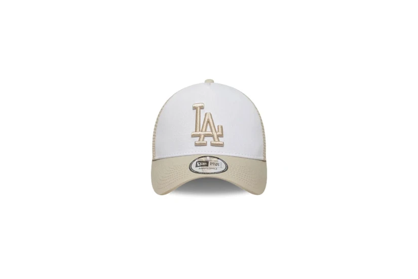 New Era Los Angeles Dodgers Καπέλο Trucker Snapback Μπεζ, Λευκό
