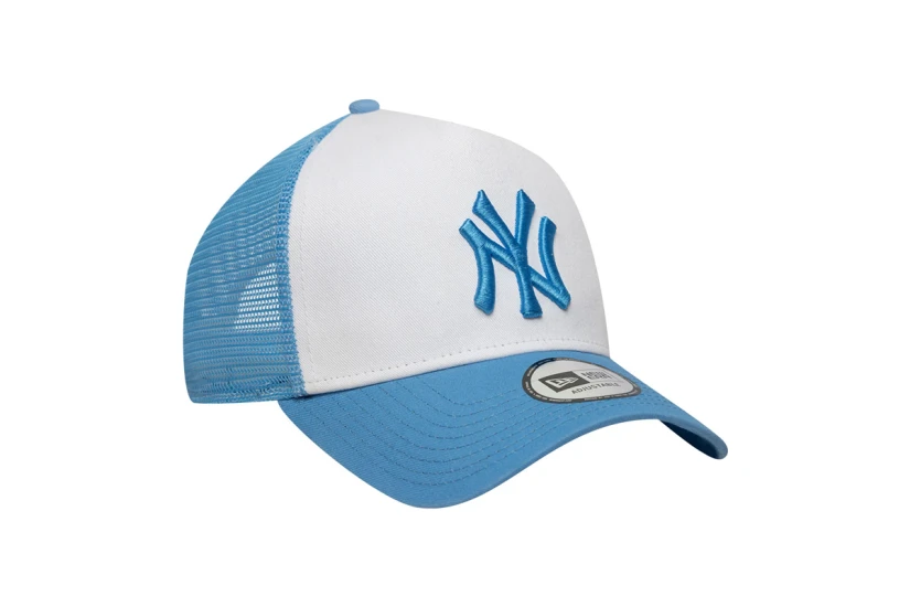 New Era New York Yankees League Essentials Trucker Καπέλο Snapback Γαλάζιο, Λευκό
