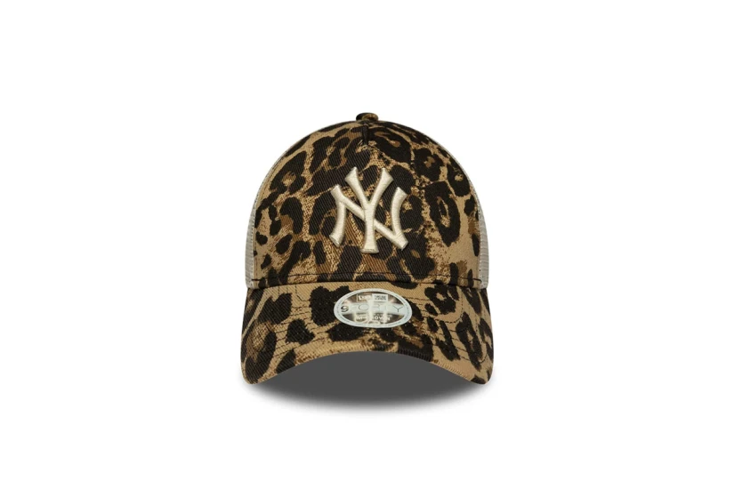 New Era New York Yankees Leopard 9Forty Trucker Καπέλο Snapback Καφέ, Μπεζ, Μαύρο