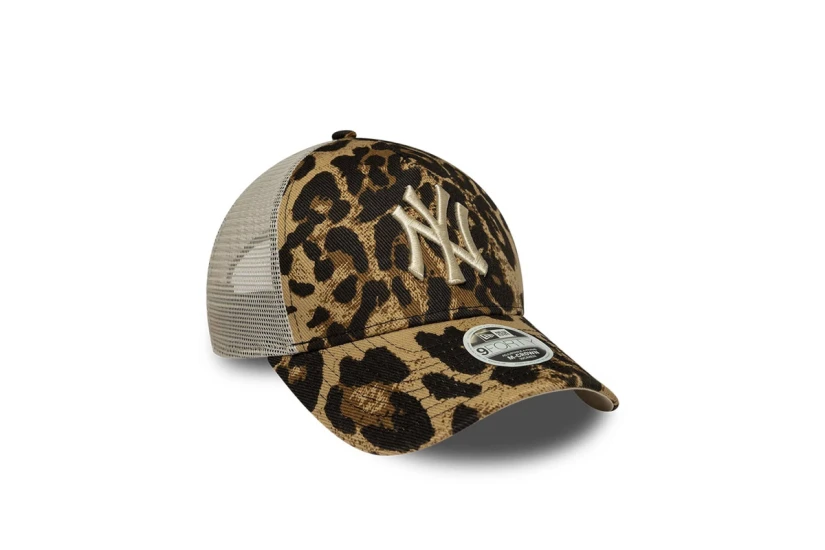 New Era New York Yankees Leopard 9Forty Trucker Καπέλο Snapback Καφέ, Μπεζ, Μαύρο