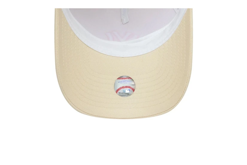 New Era New York Yankees MLB Outline Cream 9FORTY E-Frame Trucker Καπέλο Snapback Εκρού, Πορτοκαλί