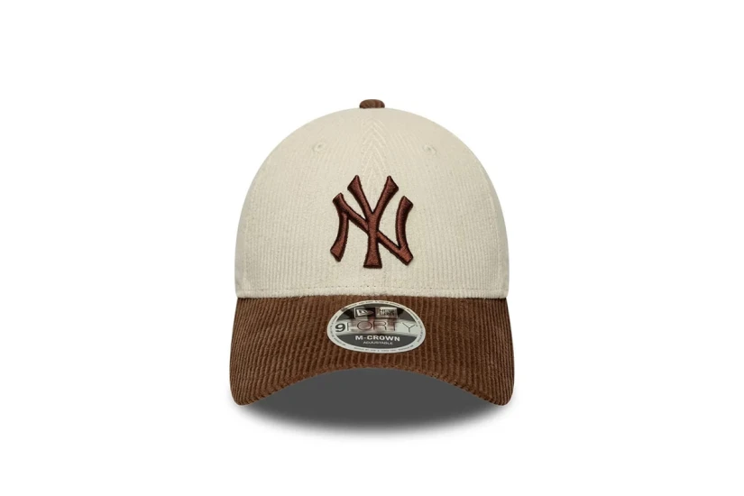 New Era Mlb Cord 9Forty M-Crown Καπέλο Strapback Εκρού, Καφέ