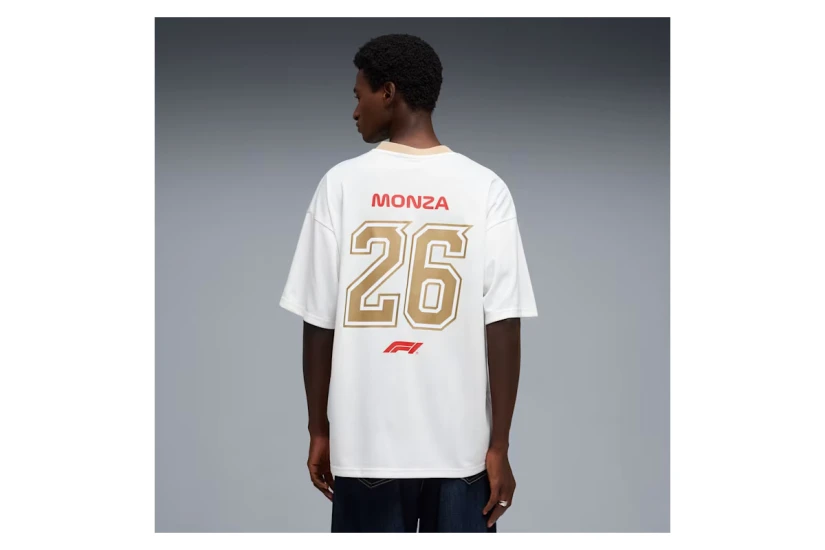 Puma F1 Italy Relaxed Jersey Ανδρικό Κοντομάνικο T-Shirt Λευκό, Μπεζ, Κόκκινο