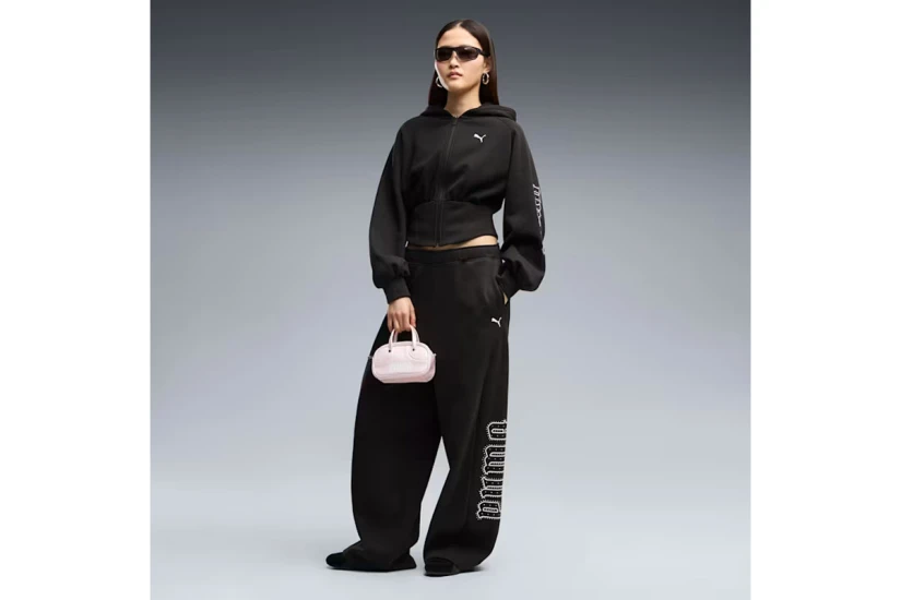 Puma Street Glam Slouchy Bedazzled Oversized Παντελόνι Φόρμας Γυν (636652 01)