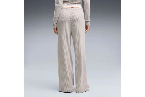 Puma Essentials Wide Leg Ribbed Παντελόνι Φόρμας Γυναικεία (636667 81)