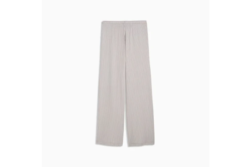 Puma Essentials Wide Leg Ribbed Γυναικείο Παντελόνι Φόρμας Γκρι