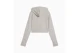 Puma Essentials Ribbed Γυναικεία Πολυεστερική Ζακέτα με Κουκούλα Γκρι