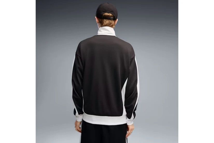 Puma T7 Relaxed Retro Ανδρική Πολυεστερική Ζακέτα Μαύρη, Λευκή