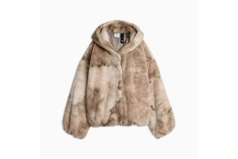 Puma Street Glam Highloft Oversized Γυναικείο Συνθετικό Γουνάκι Πουρό, Μπεζ