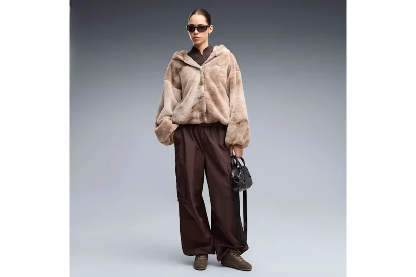 Puma Street Glam Highloft Oversized Γυναικείο Συνθετικό Γουνάκι Πουρό, Μπεζ
