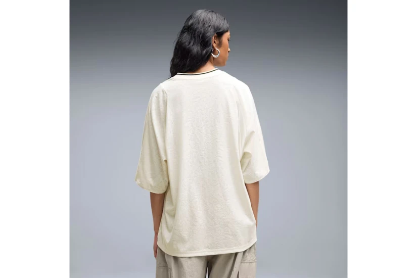 Puma Lace Pack Oversized Γυναικεία Κοντομάνικη Μπλούζα Εκρού, Μαύρη