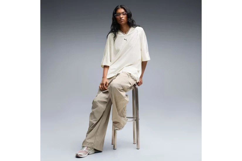 Puma Lace Pack Oversized Γυναικεία Κοντομάνικη Μπλούζα Εκρού, Μαύρη