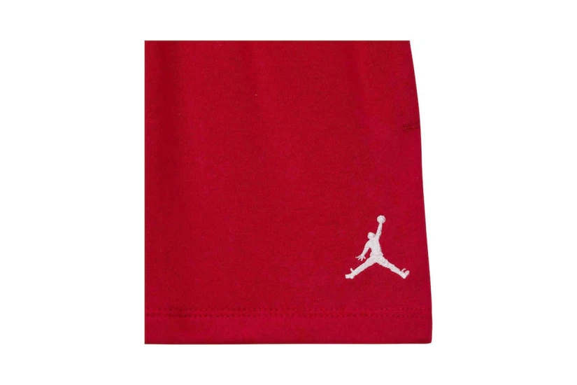 Jordan Brooklyn Essentials French Terry Βρεφικό Σετ Κοντομάνικο T-Shirt - Σορτς Κόκκινο