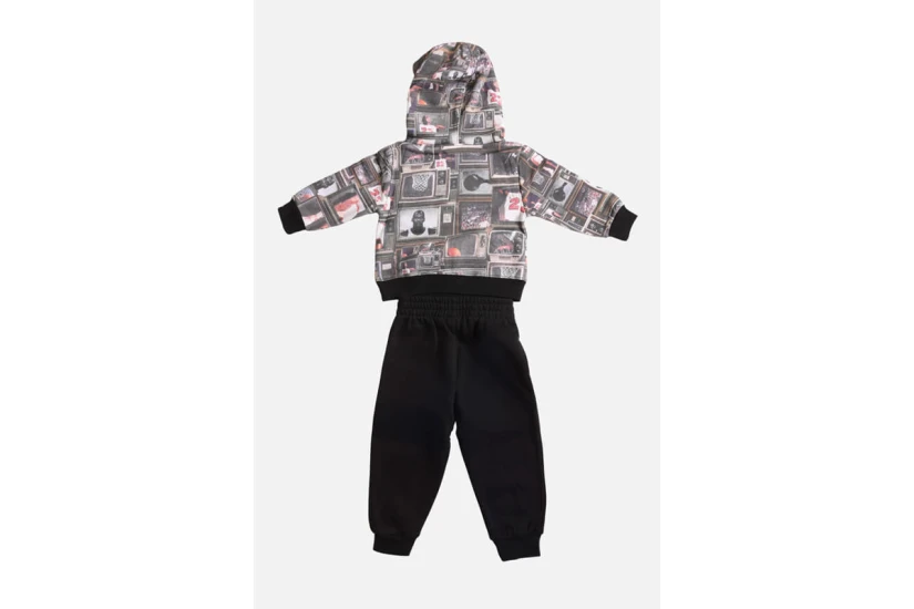 Jordan Brooklyn Fleece Βρεφικό Σετ Φούτερ με Κουκούλα - Παντελόνι Φόρμας