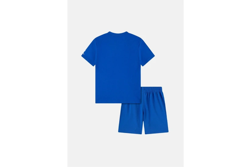 Jordan Brooklyn Baseline Mesh Βρεφικό Σετ Κοντομάνικη Μπλούζα - Σορτς Μπλε