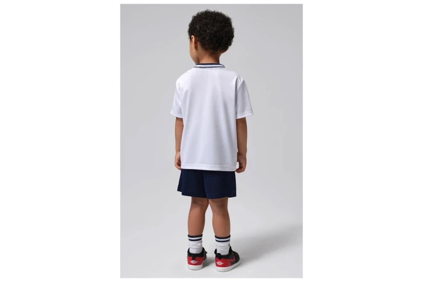Jordan 23 Βρεφικό Σετ Κοντομάνικο T-Shirt - Σορτς Λευκό, Μπλε Σκούρο