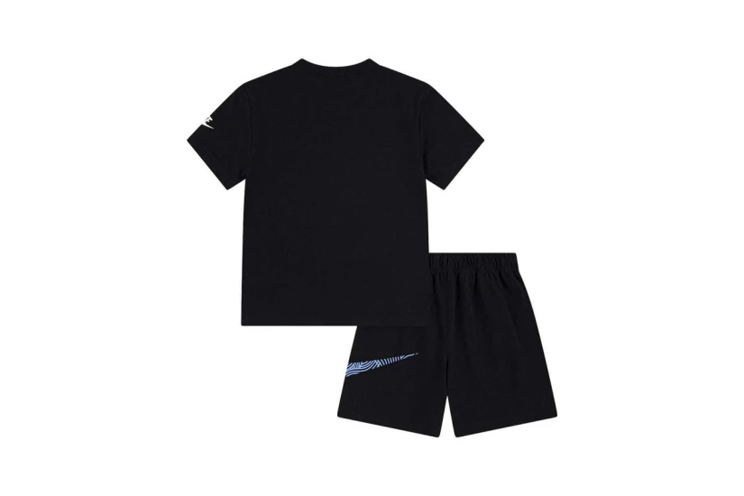 Nike Sportswear In The Zone Relaxed Jersey Βρεφικό Σετ Κοντομάνικη Μπλούζα - Σορτς Μαύρο
