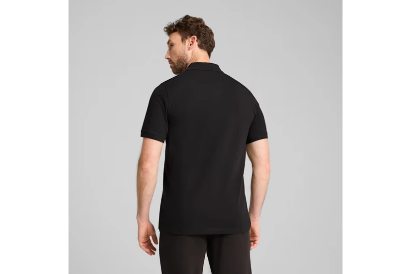 Puma Ess Pique Ανδρική Κοντομάνικη Polo Μπλούζα Μαύρη