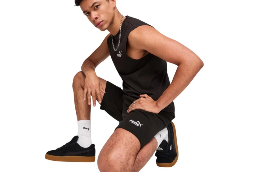 Puma Ess No 1 Logo Ανδρική Αθλητική Βερμούδα Μαύρη