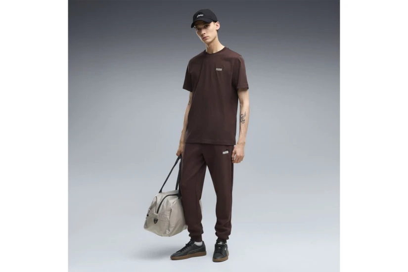 Puma Essentials 2 Color No.1 Logo Ανδρικό Παντελόνι Φόρμας Καφέ
