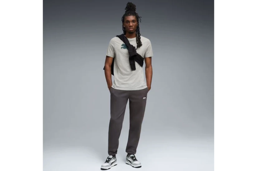Puma Essentials 2 Color No.1 Logo Ανδρικό Παντελόνι Φόρμας Γκρι Σκούρο