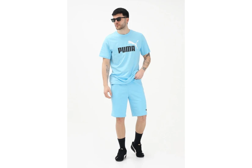Puma Essentials 2 Color No 1 Logo Ανδρική Αθλητική Βερμούδα Γαλάζια