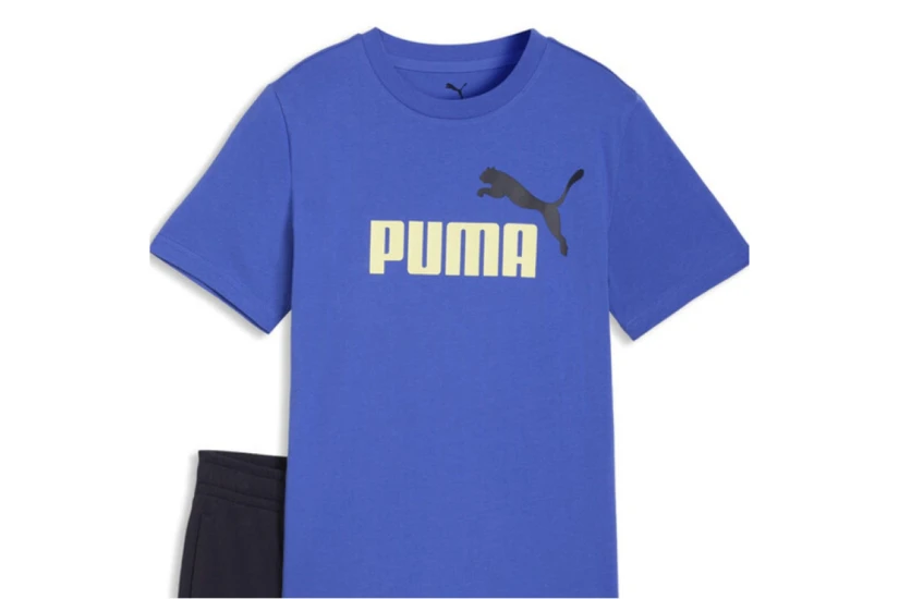 Puma Essentials 2 Color No.1 Logo Παιδικό Σετ Κοντομάνικη Μπλούζα - Σορτς