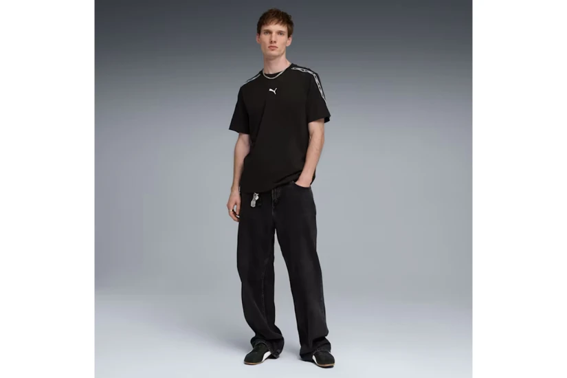 Puma Essentials Tape Ανδρικό Κοντομάνικο T-Shirt Μαύρο, Λευκό