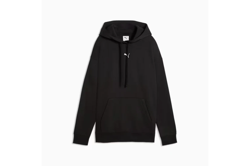 Puma Essentials Fleece Relaxed Γυναικείο Φούτερ με Κουκούλα Μαύρο
