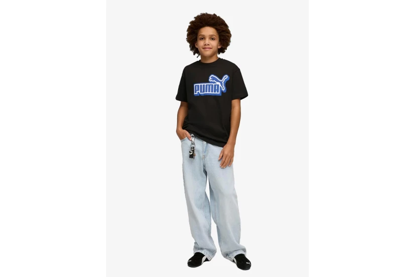 Puma Essentials Logo Lab Relaxed Graphic Παιδικό Κοντομάνικο T-Shirt