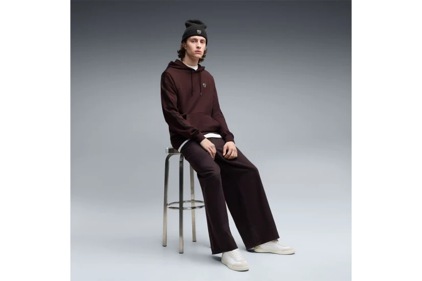 Puma Essentials Elevated Fleece Ανδρικό Φούτερ με Κουκούλα Καφέ