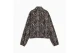 Puma Sport Relaxed Animal Printed Γυναικεία Πολυεστερική Ζακέτα Καφέ, Μαύρη, Εκρού