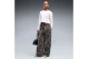 Puma Sport Animal Printed Wide Leg Γυναικείο Παντελόνι Φόρμας Καφέ, Μαύρο, Εκρού