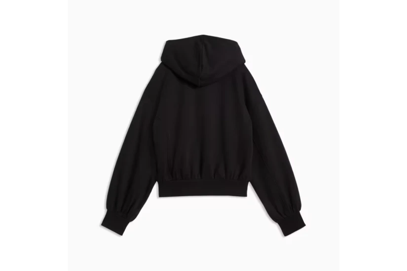 Puma Her Relaxed Fleece Γυναικείο Φούτερ με Κουκούλα Μαύρο