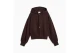 Puma Her Relaxed Fleece Γυναικείο Φούτερ με Κουκούλα Καφέ