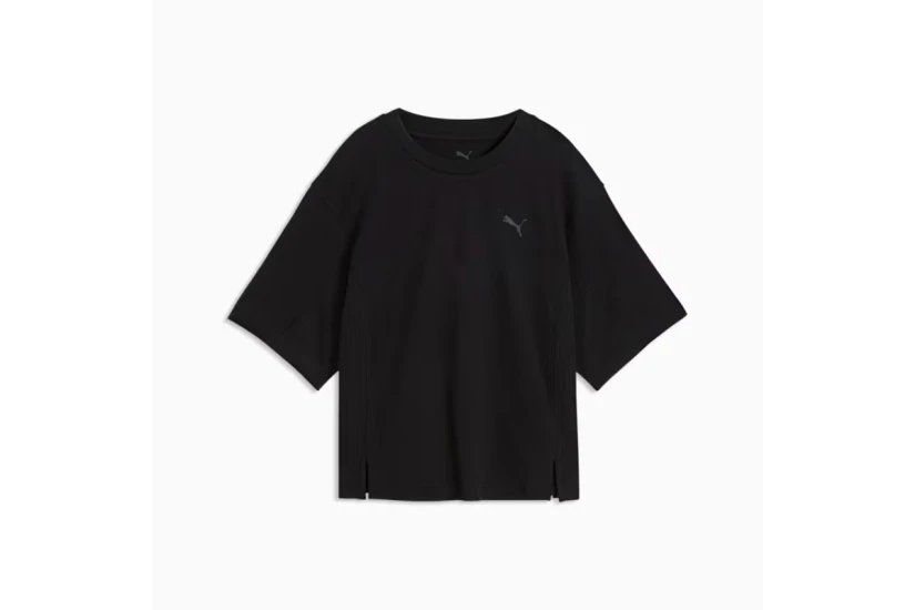 Puma Her Relaxed Γυναικείο Κοντομάνικο T-Shirt Μαύρο