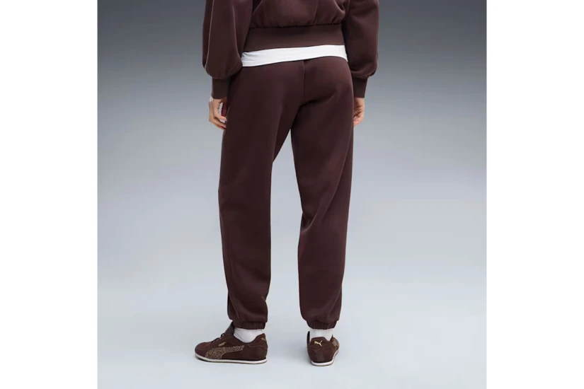 Puma Her Fleece Γυναικείο Παντελόνι Φόρμας Καφέ