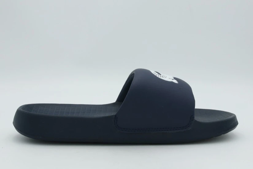 Lacoste Serve Slides 1.0 Ανδρικές Παντόφλες Μπλε Σκούρο, Λευκές