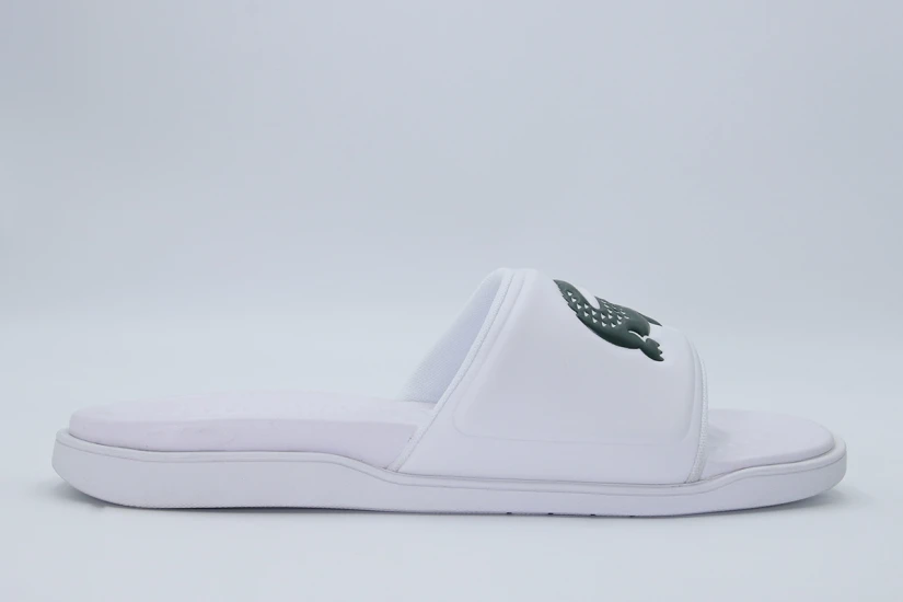 Lacoste Serve Slide Dual 1253 Ανδρικές Παντόφλες Λευκές
