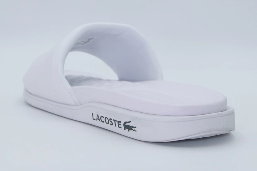 Lacoste Serve Slide Dual 1253 Ανδρικές Παντόφλες Λευκές