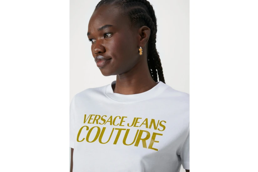 Versace R Logo Thick Foil T-Shirt Γυναικείο (76HAHT04 CJ00T G03)