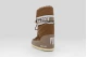 Moon Boot Icon Brown Nylon Γυναικείες Μπότες Χιονιού Καφέ, Λευκές