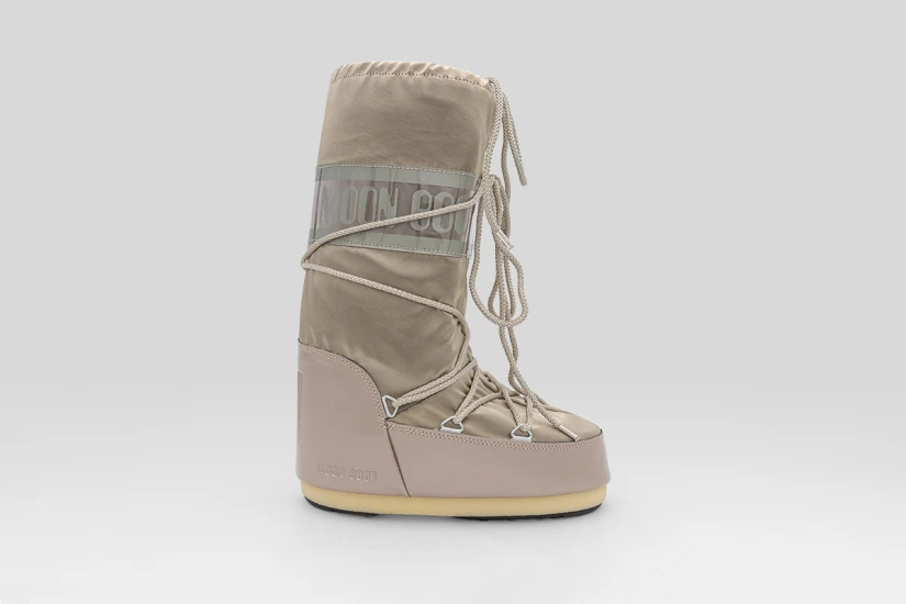 Moon Boot Icon Glance Platinum Satin Γυναικείες Μπότες Χιονιού