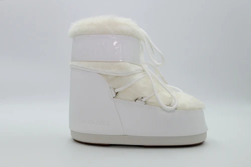 Moon Boot Icon Low White Faux Fur Μπότες Χιονιού (80D1409390 A002)