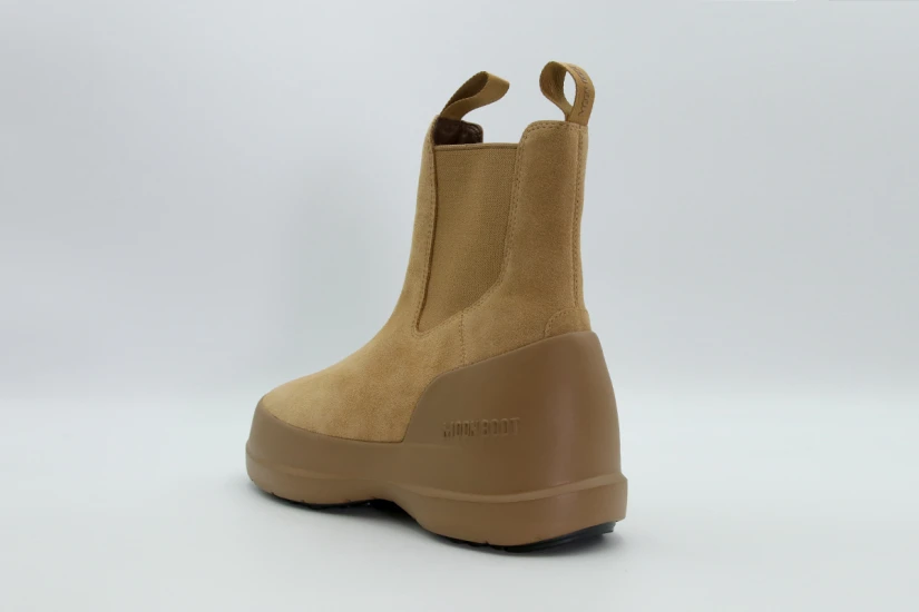 Moon Boot Luna Chelsea Suede Γυναικεία Μποτάκια Κάμελ