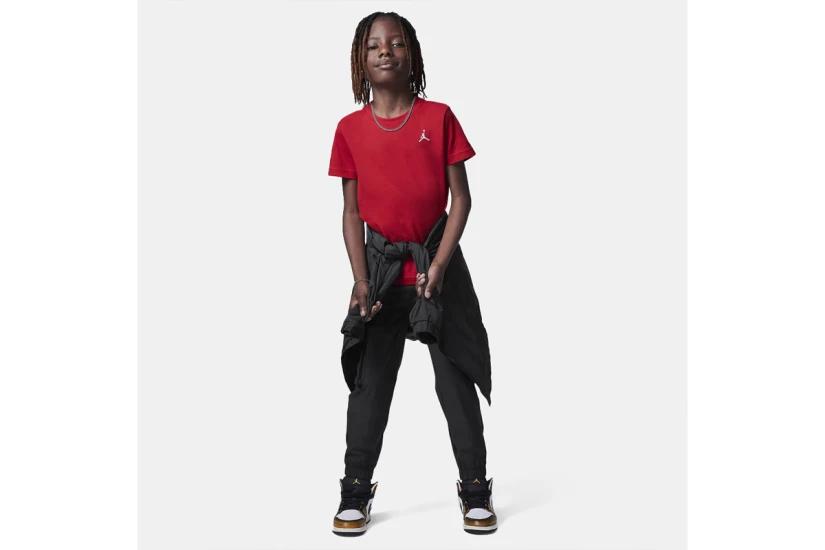 Jordan Jumpman Air Embroidered Παιδικό Κοντομάνικο T-Shirt Κόκκινο